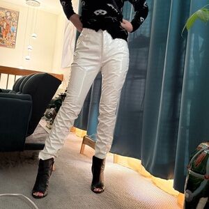 Faux patient leather her pants